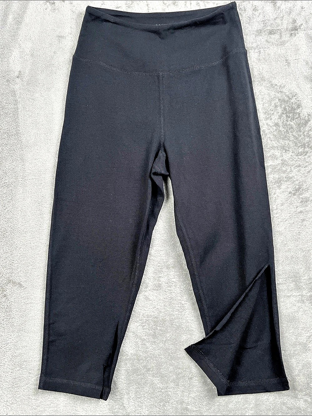 MATE the Label S Black Organic Cotton Leggings Cropped FLAW